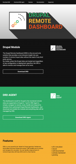 Drupal Remote Dashboard Webpage