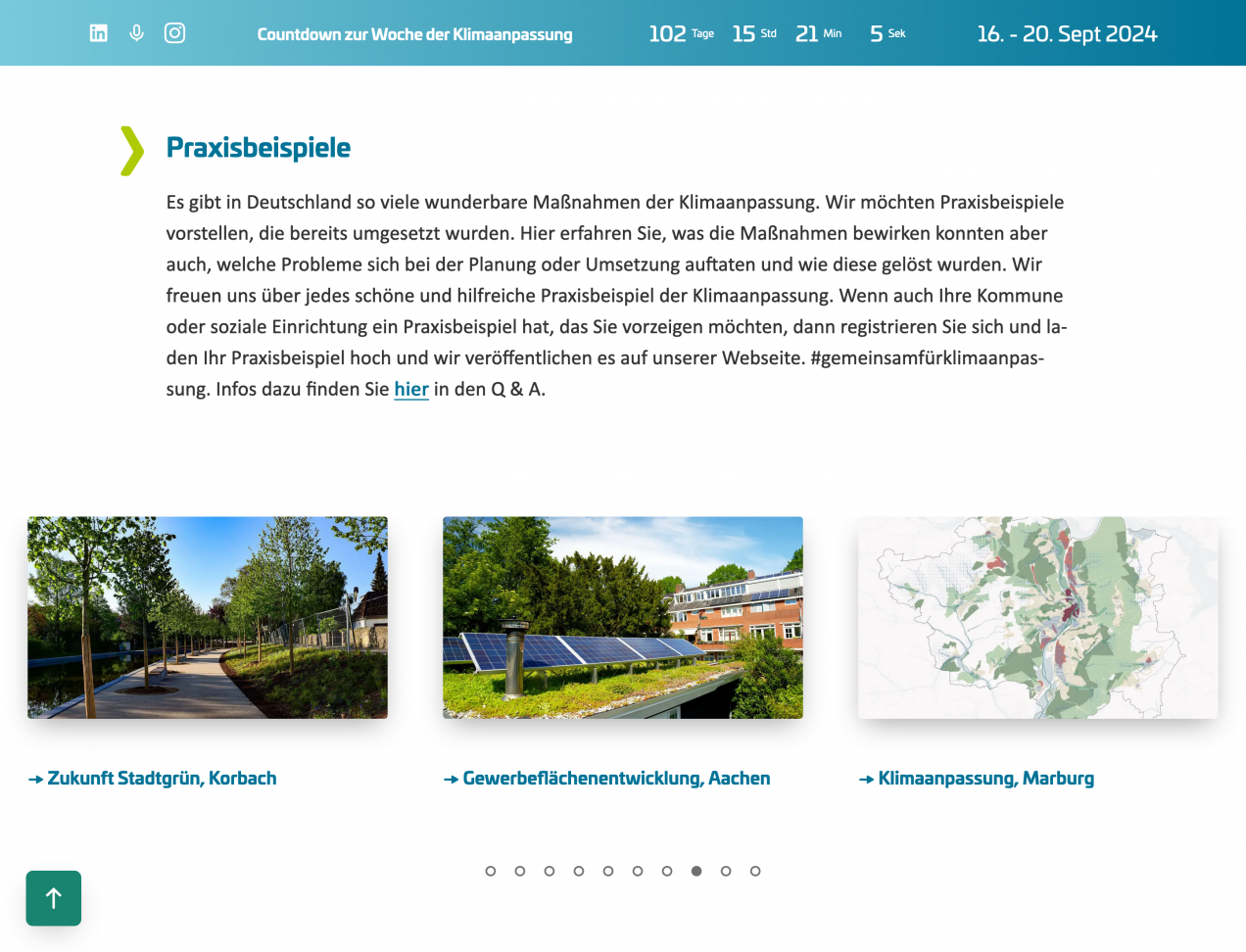 Screenshot of the 2024 Climate Adaptation Week website Screenshot of the 2024 Climate Adaptation Week website