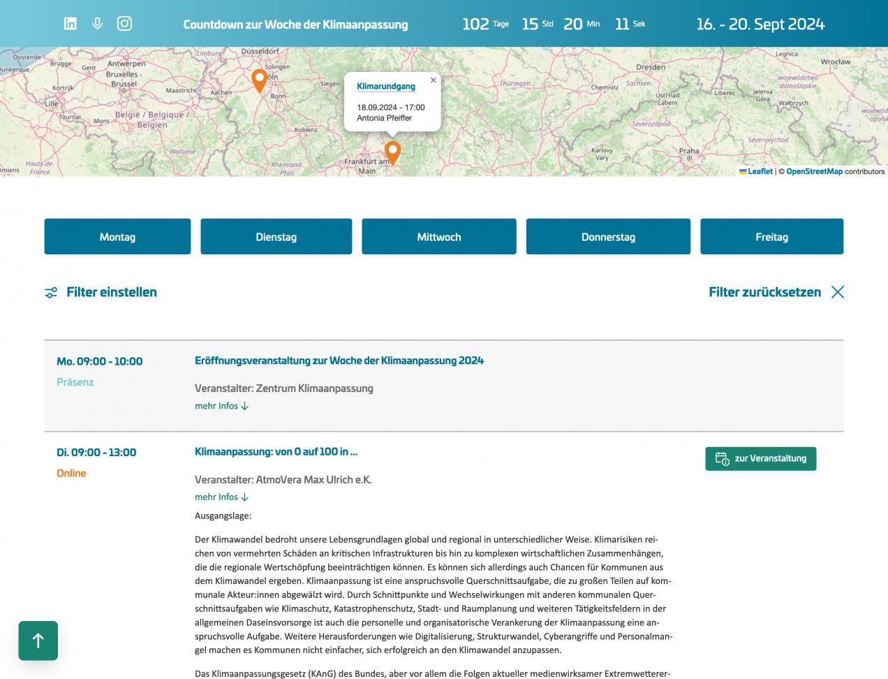 Screenshot of the 2024 Climate Adaptation Week website Screenshot of the 2024 Climate Adaptation Week website