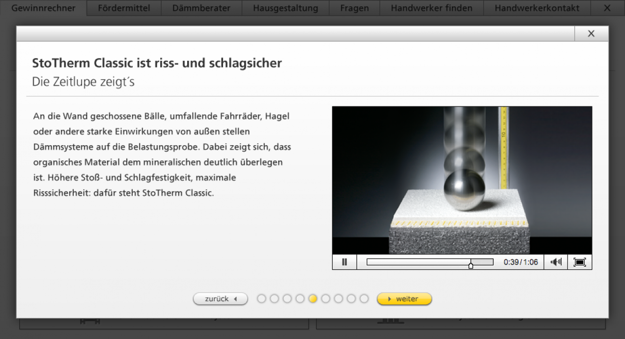 Screenshot des Sto Bauherrenratgebers (3)